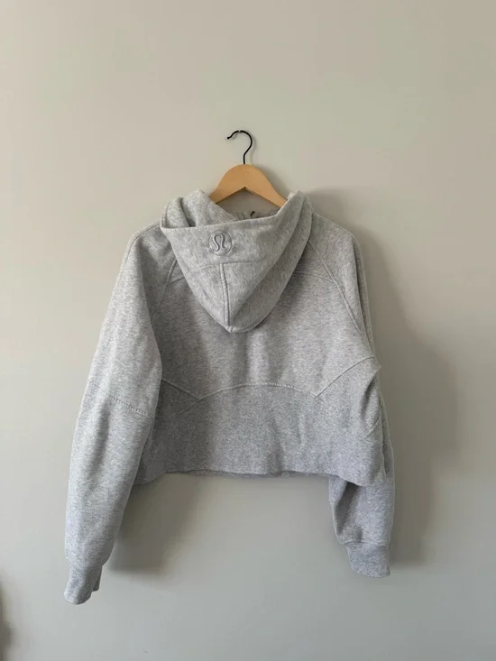 Lululemon Scuba Oversized 1/2 Zip Hoodie - Heathered Light Grey - Picture 3 of 7
